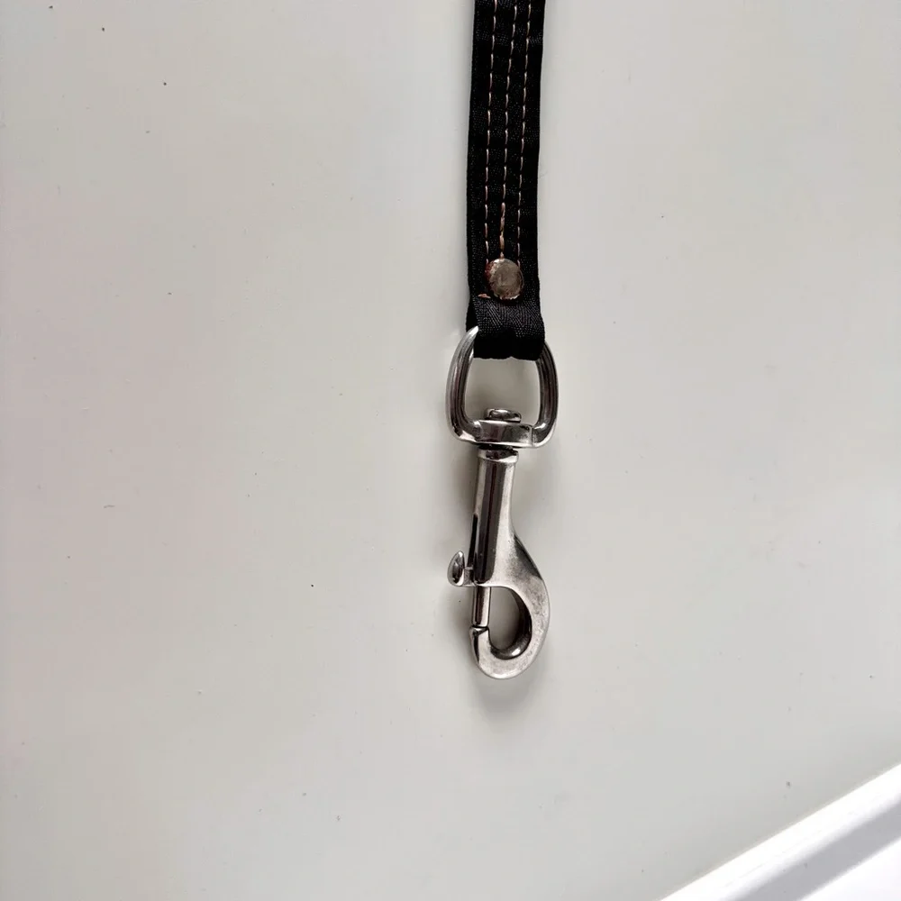 26” Short Close Control Dog Lead Leash Thick Heavy Duty Black (#A)